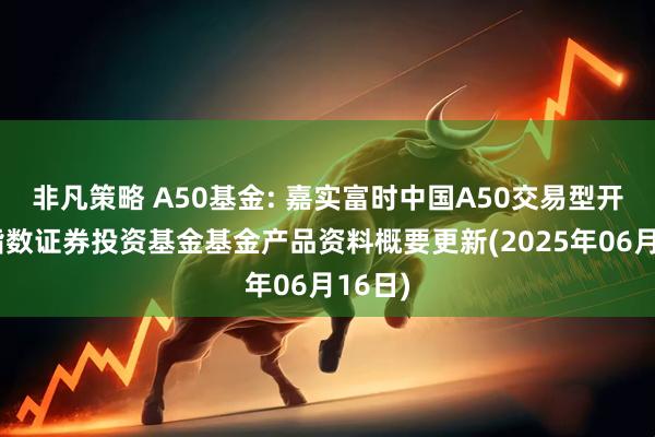 非凡策略 A50基金: 嘉实富时中国A50交易型开放式指数证券投资基金基金产品资料概要更新(2025年06月16日)